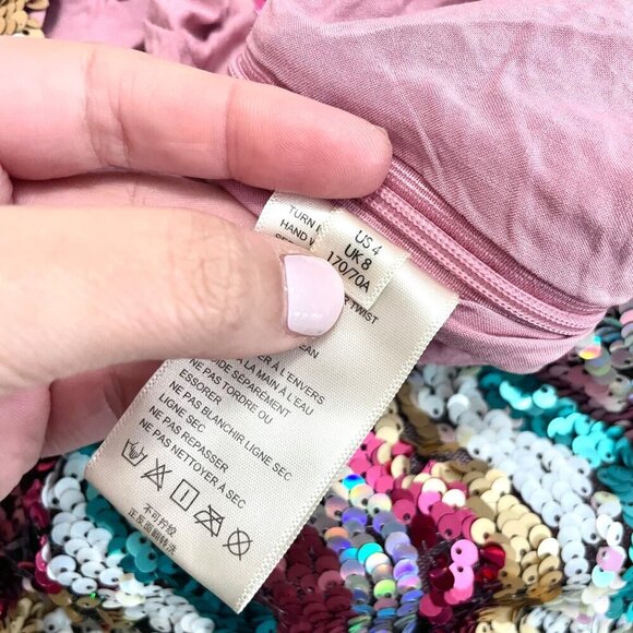 NWOT Free People Disco Flare Pants Multicolor Sequin Size 4 - Picture 4 of 8